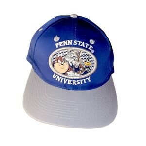 Penn State University Looney Tunes Blue & Gray Snap Back Hat Cap  Taz Bugs Bunny